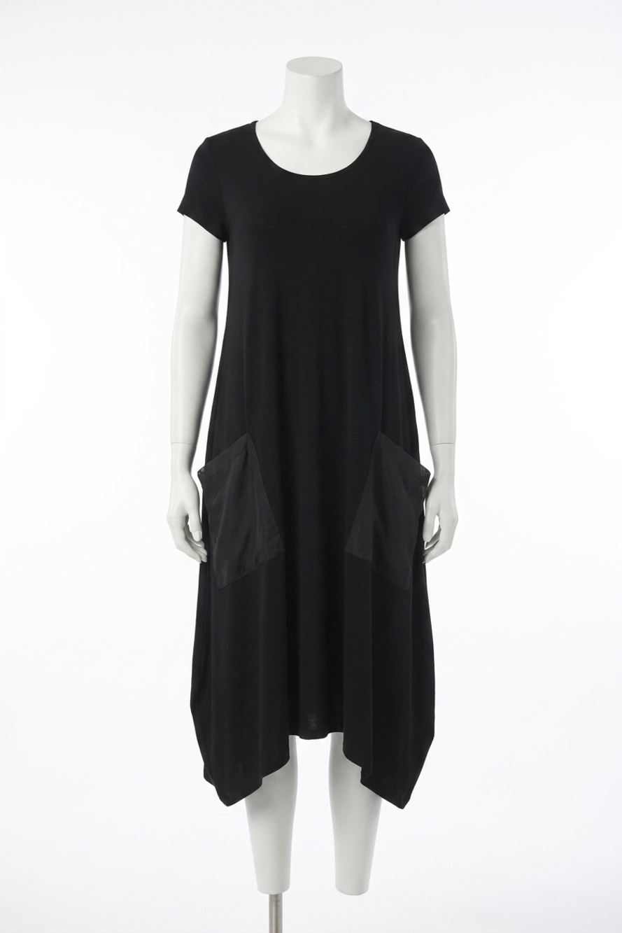 NEW JOSEPH RIBKOFF silky knit cocoon dress in black